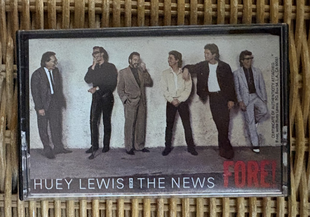 Huey Lewis And The News: Fore! Cassette Tape (Chrysalis Records 1986) VG+ OOP
